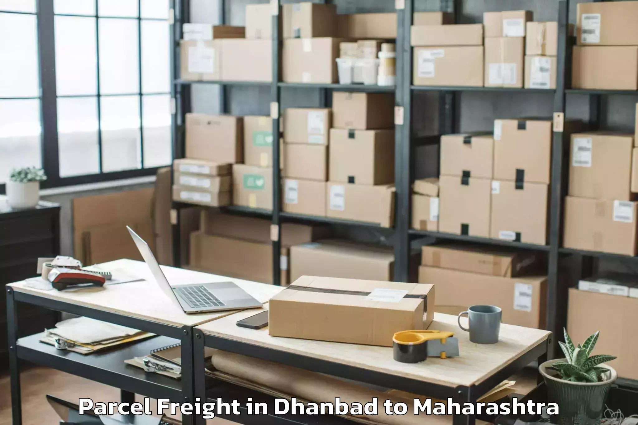 Top Dhanbad to Vairag Parcel Freight Available